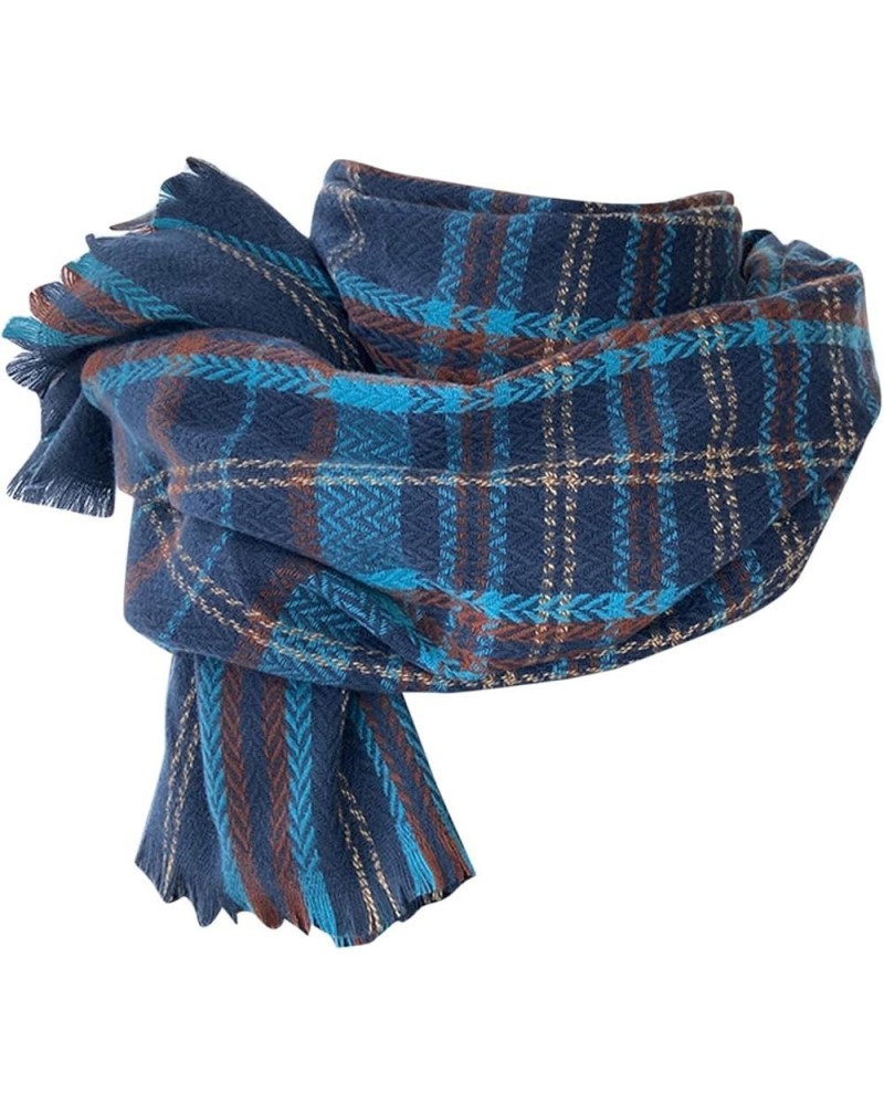 Women Fall Winter Scarf Classic Scarf Warm Soft Large Blanket Wrap Shawl Scarves Olive Scarf Blue $11.99 Scarves