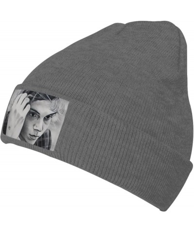 Evan Music Peters Warm Knitted Wool Hat Cuffed Thick Warm Fleece Print Stylish Knit Gifts Winter Hats Black Deep Heather $8.6...