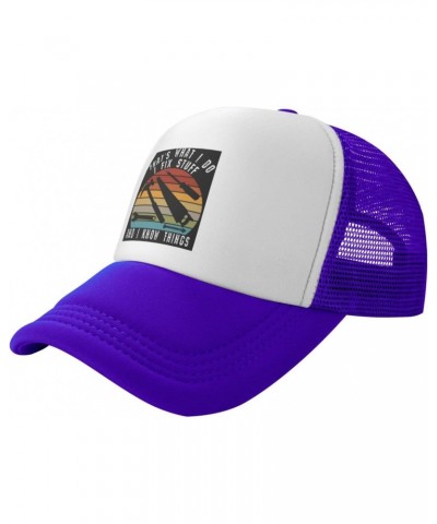 That's What I Do I Fix Stuff and I Know Things Unisex Baseball Cap Low Profile Trucker Hats Adjustable,Purple $10.68 Baseball...