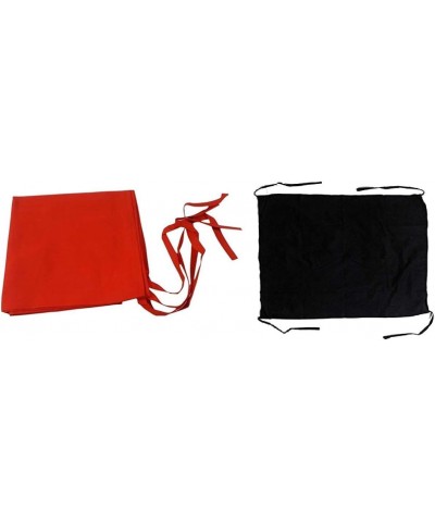 Pack of 2 Dastaar Cotton Patka Headwear Small Scarf with 4 Strings Red and Black 70 cm X 70 cm $13.99 Scarves