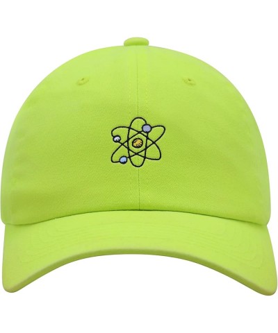 Atom Premium Dad Hat Embroidered Baseball Cap Electron Neutron Neon Yellow $12.24 Baseball Caps