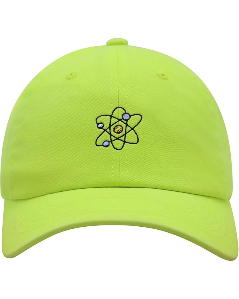 Atom Premium Dad Hat Embroidered Baseball Cap Electron Neutron Neon Yellow $12.24 Baseball Caps