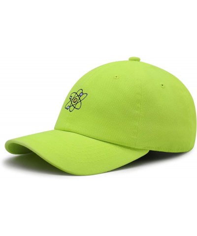 Atom Premium Dad Hat Embroidered Baseball Cap Electron Neutron Neon Yellow $12.24 Baseball Caps