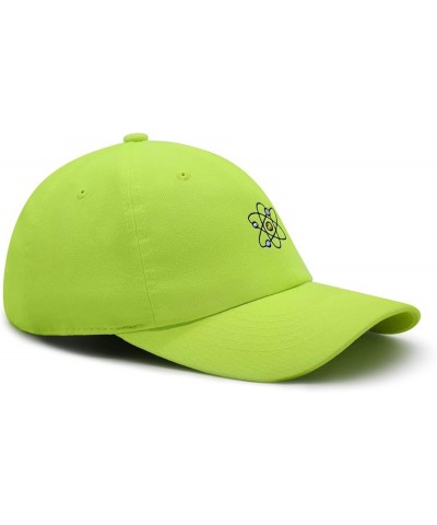 Atom Premium Dad Hat Embroidered Baseball Cap Electron Neutron Neon Yellow $12.24 Baseball Caps