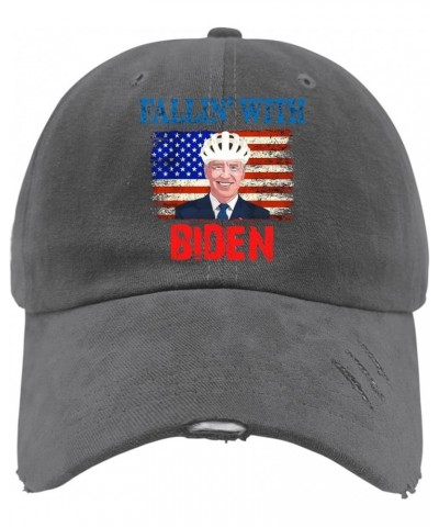 Anti Biden Ridin with Biden Hats for Men Baseball Cap Funny Hats for Men Fallin with Biden Hats for Men Baseball Cap Dark Gre...