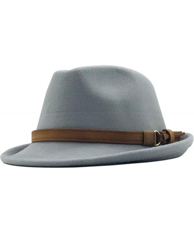 Woolen Women Men Fedora Hat for Elegant Lady Felt Hat Felt Church Jazz Hat Adjustable 55-58cm Army Gn $15.06 Fedoras