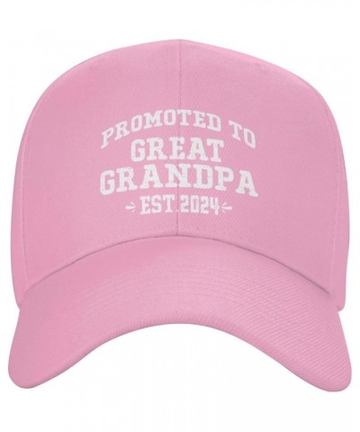 Promoted to Great Grandpa Est. 2024 Baseball Cap Women Trucker Hat Men Dad Hat Snapback Hat Cowboy Hat Black Pink $9.65 Baseb...