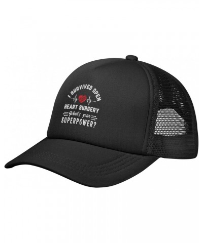 Open Heart Surgery Heart Surgery Survivor Gifts Black Baseball Dad Hat Women Men Washed Cotton Running Golf Cap Hat $9.49 Bas...