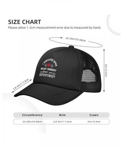 Open Heart Surgery Heart Surgery Survivor Gifts Black Baseball Dad Hat Women Men Washed Cotton Running Golf Cap Hat $9.49 Bas...