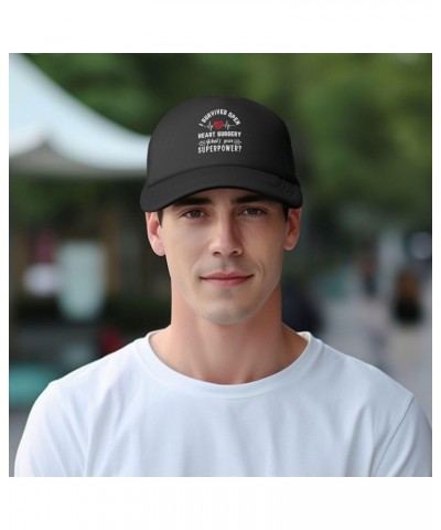 Open Heart Surgery Heart Surgery Survivor Gifts Black Baseball Dad Hat Women Men Washed Cotton Running Golf Cap Hat $9.49 Bas...