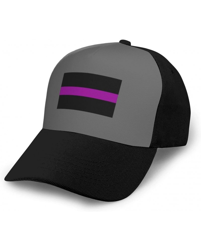 Adjustable Thin Purple Line Flag Baseball Cap for Men Women Baseball Hat Outdoor Casual Breathable Caps Trucker Hats Sun Hat ...