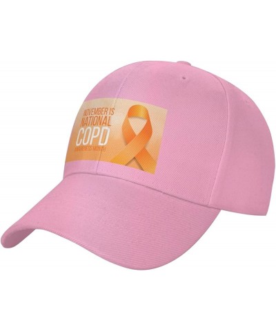 COPD Awareness Month Baseball Cap Sun Hat Dad Hat Trucker Hat Sport Cap Pink1 $10.86 Baseball Caps