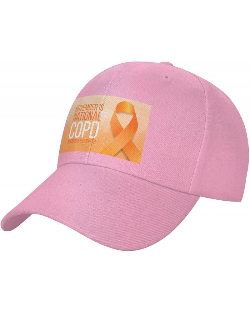 COPD Awareness Month Baseball Cap Sun Hat Dad Hat Trucker Hat Sport Cap Pink1 $10.86 Baseball Caps