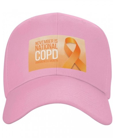 COPD Awareness Month Baseball Cap Sun Hat Dad Hat Trucker Hat Sport Cap Pink1 $10.86 Baseball Caps