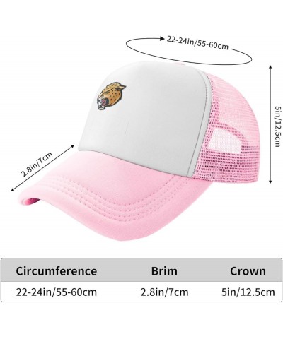 IUPUI Jaguars Trucker Hats for Both Men and Women - Mesh Baseball Snapback Hats Pink $10.28 Baseball Caps