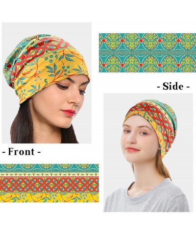 Slouchy Beanie Hip-Hop Soft Lightweight Summer Beanie Head Covering Adult Hats Cap for Men Women Closetop-a-1pk-yellow&green ...