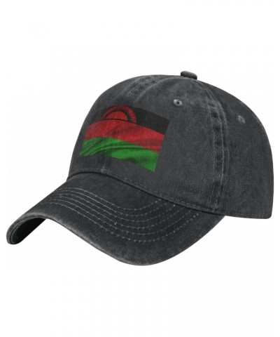 Malawi Flag Vintage Denim Baseball Cap Cowboy Hat Classic Adjustable3 $13.42 Baseball Caps