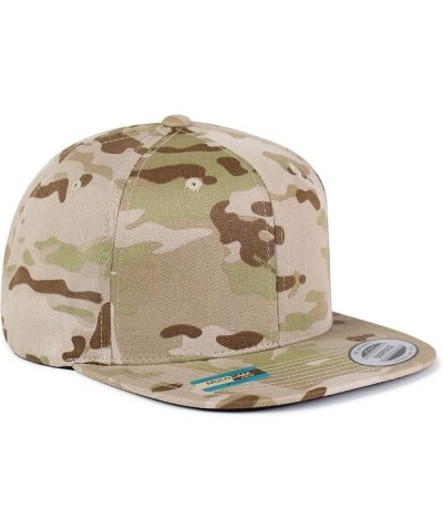 Pea Pod Embroidered Yupoong Flat Bill 6 Panel Snapback Hat Fruit Desert Camo $14.09 Baseball Caps