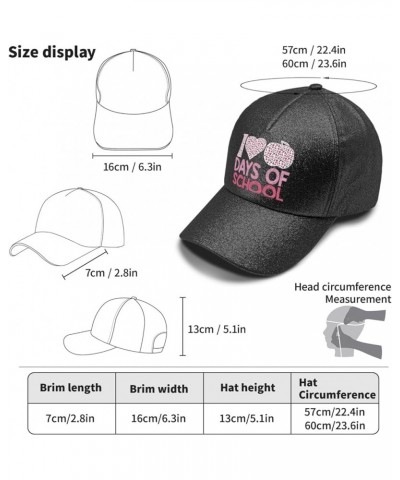 Trucker hat Apple 100 Days of School Hiking hat mom hat Gifts for Her Golf Hats Allblack $11.06 Cowboy Hats