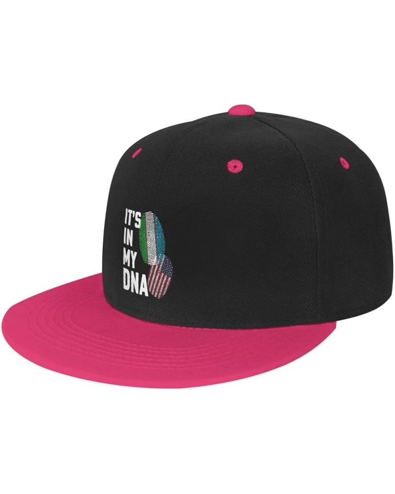 Uzbekistan It's in My DNA Baseball Cap for Men Women Snapback Hat Adjustable Flat Bill Hats Pink $12.36 Baseball Caps