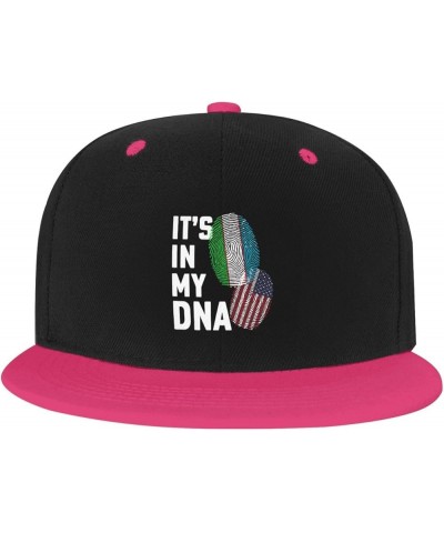 Uzbekistan It's in My DNA Baseball Cap for Men Women Snapback Hat Adjustable Flat Bill Hats Pink $12.36 Baseball Caps