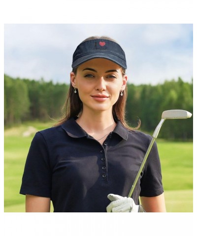 I Love Ukraine Sun Hat Sun Visor Hats for Women Men Baseball Cap Golf Hats Navy Blue $12.78 Visors