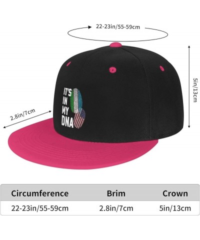 Uzbekistan It's in My DNA Baseball Cap for Men Women Snapback Hat Adjustable Flat Bill Hats Pink $12.36 Baseball Caps