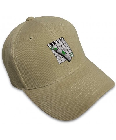 Custom Baseball Cap Bingo Funny C Embroidery Acrylic Dad Hats for Men & Women Khaki Design Only $12.69 Baseball Caps