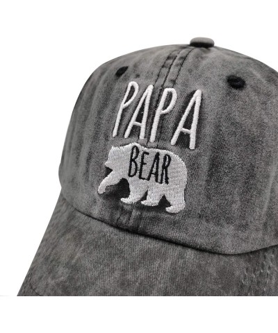 Embroidered Mom and Dad Hat Baby Announcement Adjustable Distressed Baseball Caps Papa Bear & Mama Bear $10.92 Baseball Caps