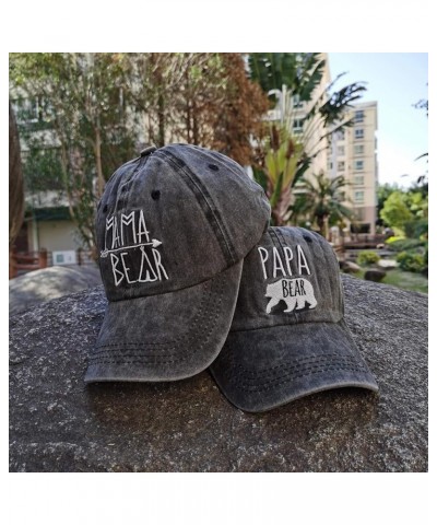 Embroidered Mom and Dad Hat Baby Announcement Adjustable Distressed Baseball Caps Papa Bear & Mama Bear $10.92 Baseball Caps