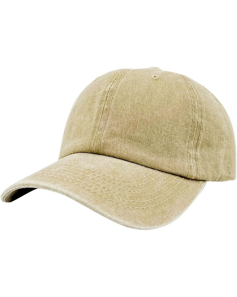 Custom Large Scalesun Hats Baseball Hat Solid Color Adjustable Outdoor Sport Hat Giant Hats for Men Khaki $6.48 Newsboy Caps