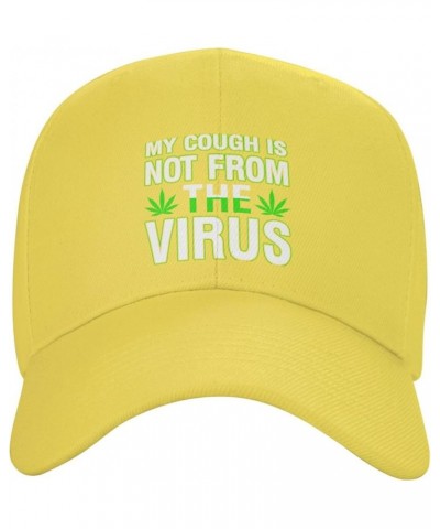 My Cough is Not from The Virus Baseball Caps for Men Women Hat Adjustable Cap Trucker Hats Dad Cap Yellow $12.34 Baseball Caps