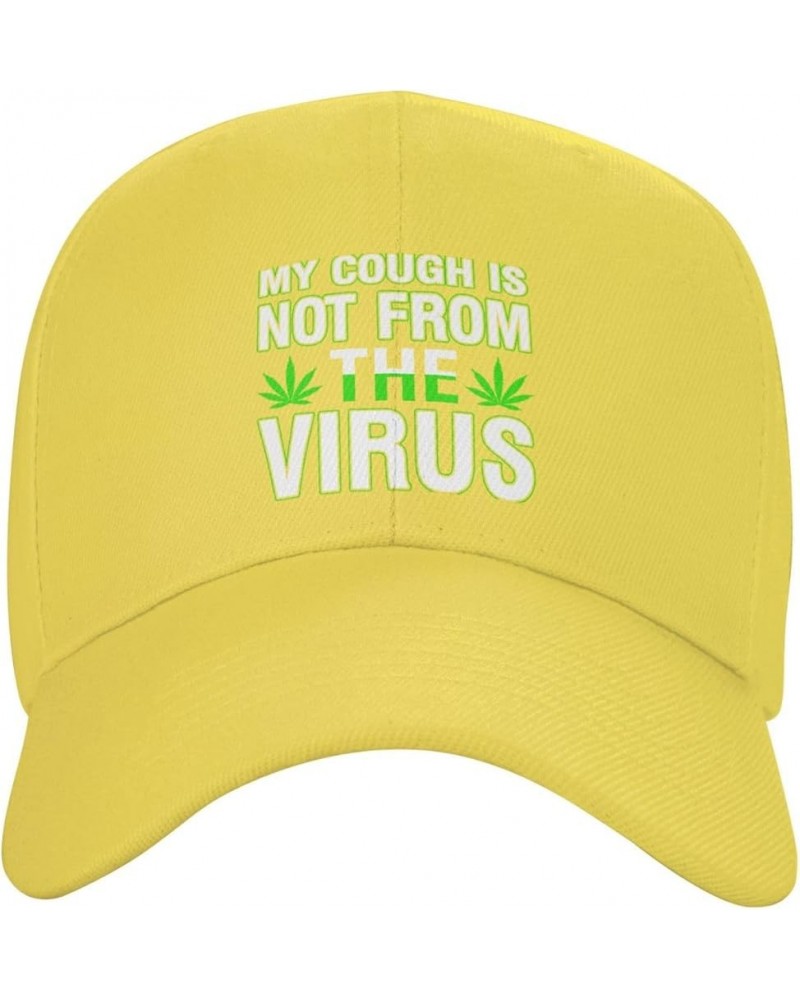 My Cough is Not from The Virus Baseball Caps for Men Women Hat Adjustable Cap Trucker Hats Dad Cap Yellow $12.34 Baseball Caps