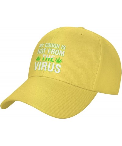 My Cough is Not from The Virus Baseball Caps for Men Women Hat Adjustable Cap Trucker Hats Dad Cap Yellow $12.34 Baseball Caps