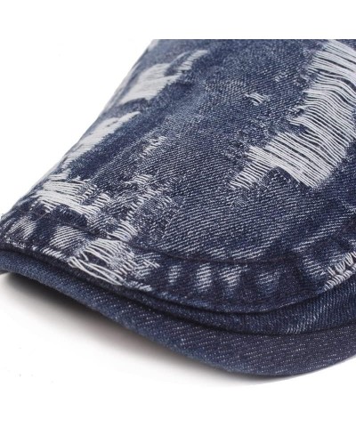 Mens Woman Denim Cotton Newsboy Cap Driving Hunting Cabbie Hats Blue Cotton $10.44 Newsboy Caps