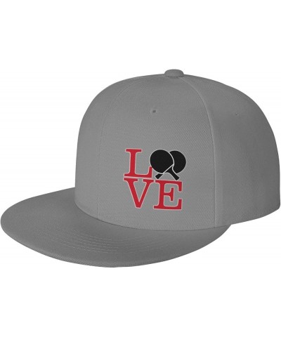 Love Table Tennis Cap for Men Women, Adjustable Baseball Cap Gray $10.02 Baseball Caps