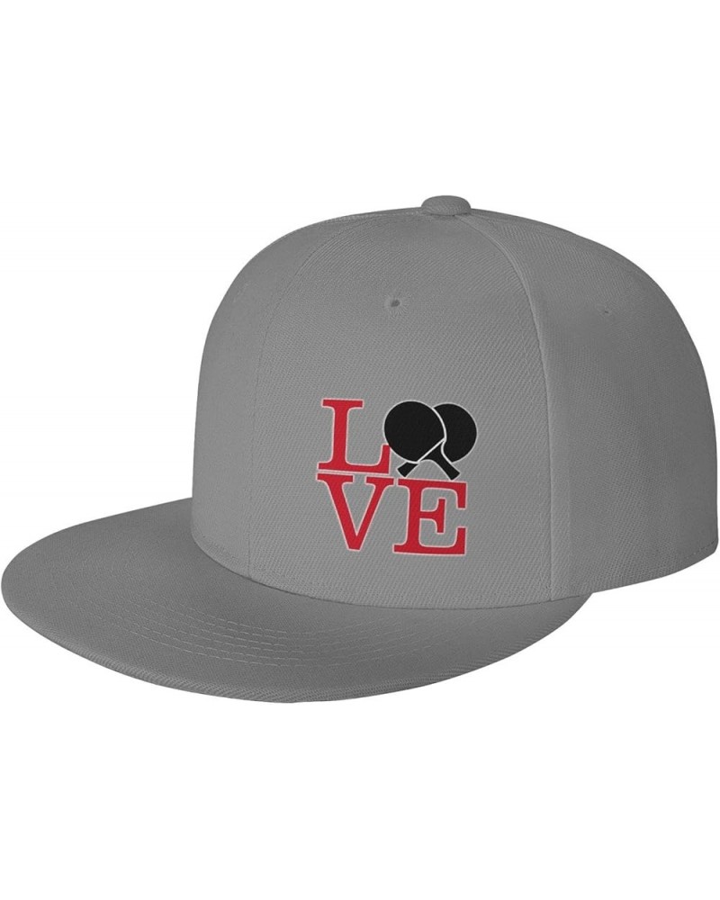 Love Table Tennis Cap for Men Women, Adjustable Baseball Cap Gray $10.02 Baseball Caps