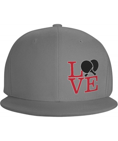 Love Table Tennis Cap for Men Women, Adjustable Baseball Cap Gray $10.02 Baseball Caps