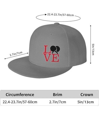 Love Table Tennis Cap for Men Women, Adjustable Baseball Cap Gray $10.02 Baseball Caps