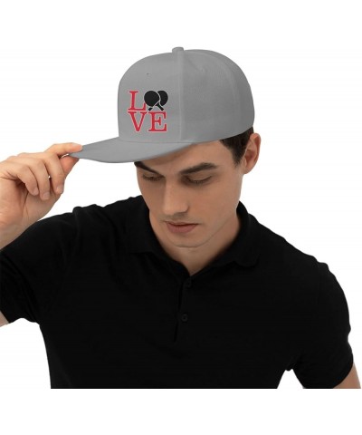 Love Table Tennis Cap for Men Women, Adjustable Baseball Cap Gray $10.02 Baseball Caps