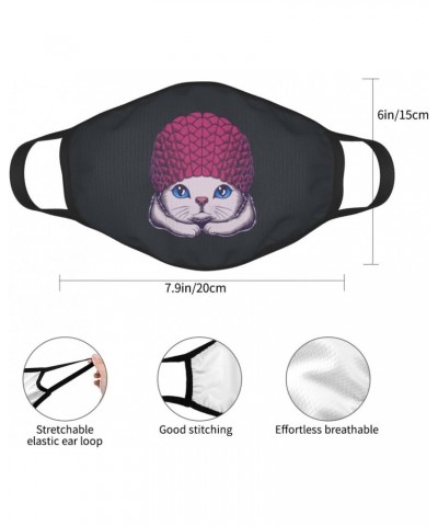 Cats Face Mask 2 Pcs Face Cover Reusable Washable Breathable for Men Women Balaclavas Bandanas Black $8.84 Balaclavas