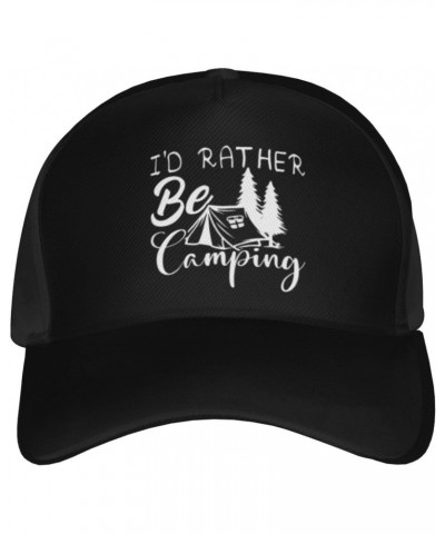 I d Rather Be Camping Baseball Cap Men's and Women's Baseball Hat Adjustable Casual Outdoor Breathable Caps Truck Driver Hat ...