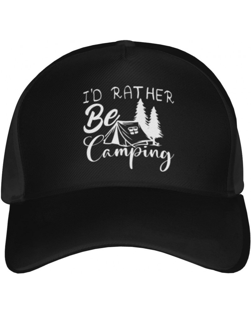 I d Rather Be Camping Baseball Cap Men's and Women's Baseball Hat Adjustable Casual Outdoor Breathable Caps Truck Driver Hat ...