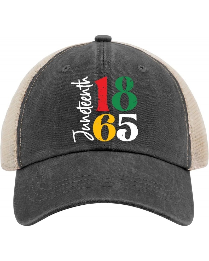 1865 Juneteenth Sun hat Mens Trucker hat AllBlack Black Bucket hat Gifts for Mom Baseball Cap Allblack $9.16 Baseball Caps