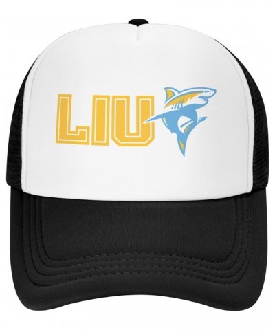 Long Island University Logo Trucker Hats for Both Men and Women - Mesh Baseball Snapback Hats Black $12.09 Baseball Caps