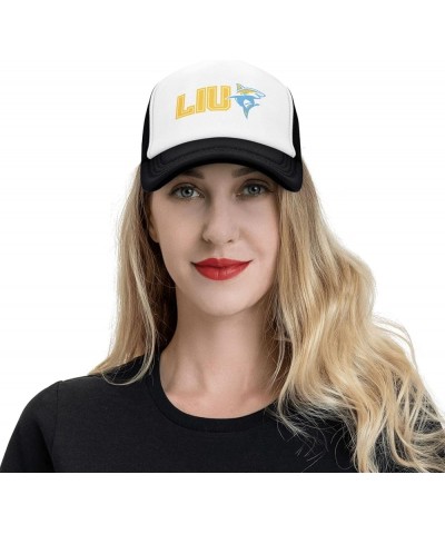 Long Island University Logo Trucker Hats for Both Men and Women - Mesh Baseball Snapback Hats Black $12.09 Baseball Caps