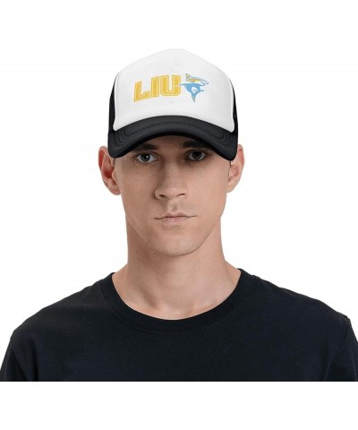 Long Island University Logo Trucker Hats for Both Men and Women - Mesh Baseball Snapback Hats Black $12.09 Baseball Caps