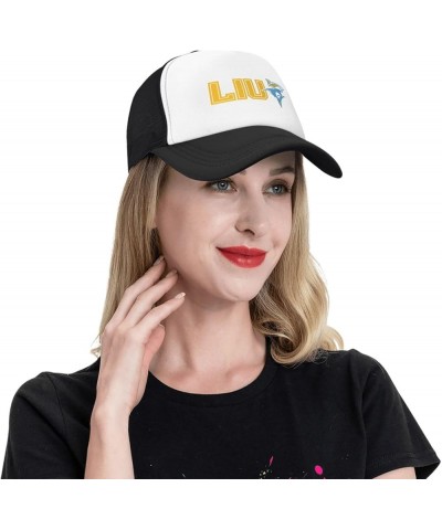 Long Island University Logo Trucker Hats for Both Men and Women - Mesh Baseball Snapback Hats Black $12.09 Baseball Caps