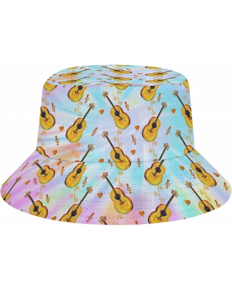 Bucket Hat Guitar Fashion Unisex Packable Travel Sun Caps Teens Women Men Novelty Outdoor Hats Guitar 5 $12.24 Bucket Hats