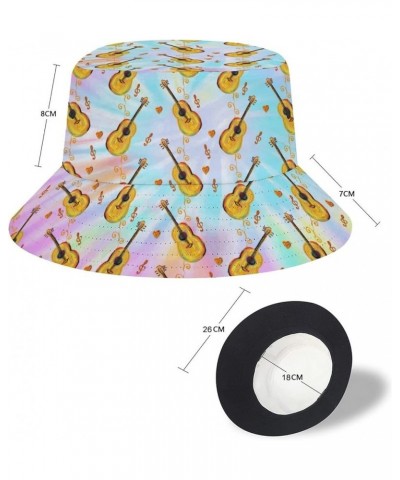 Bucket Hat Guitar Fashion Unisex Packable Travel Sun Caps Teens Women Men Novelty Outdoor Hats Guitar 5 $12.24 Bucket Hats